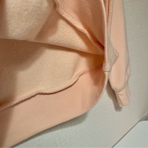 “Brunch Bunch” Bow & Drape Sweatshirt, Peachy Blush, Sequin Letters, Sma… - Picture 6 of 10